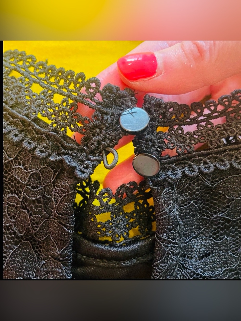 Crochet Lace Whimsygoth Victorian Dainty Sleeveless High Neck Blouse XS - Picture 4 of 8